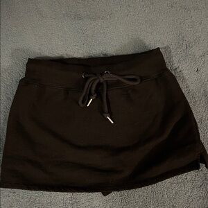 Black Drawstring Mini Skort